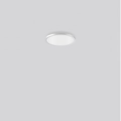 Gaismeklis SIDELITE round, 18 W, 1900 lm, 830, silver, DALI Ceiling and wall luminaires, D 348 H 50, Plastic (PMMA) opal