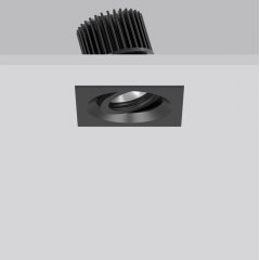 LEVIDO SWING square, 13 W, 840 lm, 827, black, on/off Recessed projectors, L 98 B 98 H 2 HEL 92, 24°