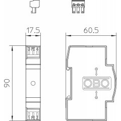 Zibens strāvas novadītājs ar signalkontaktu 230V AC VF230-AC-FS