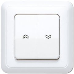 Taustiņš, ar virzienrādītāju un rāmi, žalūziju slēdzim duroplasts, ST 550, balts