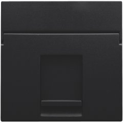 Central plate data 1x RJ, black coated