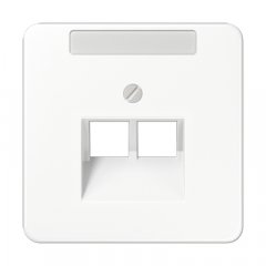 Virsma IAE/UAE-datu rozetei 2 x 8-polig, marķējams, termoplasts, Serie CD, balts