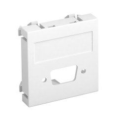 Multimedia adapt., VGA/D-Sub9 pievienojuma rozete 45x45mm, PC, dzidri balts, 9010 MTG-DB O RW1