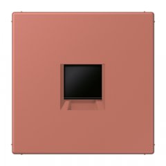 Virsma (ar fiksatoru) modulārai datu rozetei 1-vietīga, UMA-CAT6A, termoplasts lakots, Serie LS, terre sienne brique