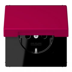 Kontaktligzda SCHUKO, 16 A 250 V ~, ar vāciņu, Serie LS, rouge rubia