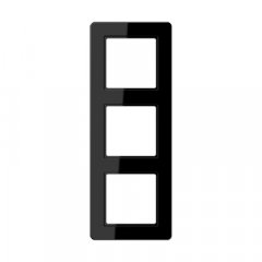 Rāmītis 3-vietīgs, vertikālā un horizontālā montāža, termoplasts, A FLOW, melns