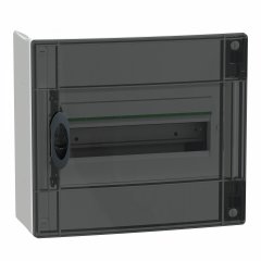 Sadalne, PrismaSeT XS, virsapmetuma, 1 x 13 moduļi, 1 zemējuma spaiļu bloks, caurspīdīgas matetas durvis