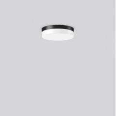 Gaismeklis FLAT SLIM round, 12 W, 1150 lm, 830, anthracite, on/off Ceiling and wall luminaires, D 230 H 63, Plastic (PMMA) opal, HF movement sensor