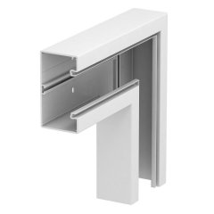 Plakanais stūris 70x130mm, PVC, dzidri balts, 9010