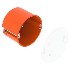 Ierīču-savienojuma kārba ar vāku Ø74mm, H61mm, PP, oranžs HG 61-AD-D