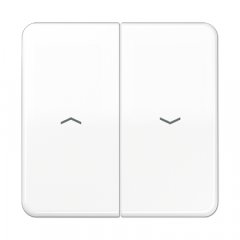 Taustiņs 2-viet žalūziju slēdzim, ar virzienrādītāju, duroplasts, Serie CD, balts