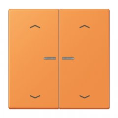 Taustiņs KNX slēdzim ar indikācijas logu un virzienrādītāju 2-viet, Serie LS, orange clair