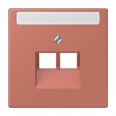 Virsma IAE/UAE-datu rozetei 2 x 8-polig, marķējams, termoplasts lakots, Serie LS, terre sienne brique