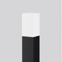 Apgaismes stabiņš MEGA SQUARE, 10 W, 1000 lm, 840, anthracite, DALI Bollards, L 120 B 120 H 800, Opal glass