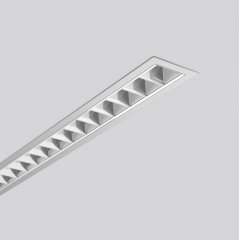 Gaismeklis ALEA SPOT, 15 W, 1900 lm, 830, silver, DALI Recessed ceiling luminaires, L 586 B 75 H 2 HEL 36, Alea optical system, Louvre