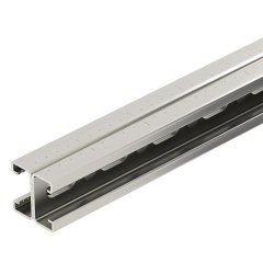 Profilēta sliede perf., šlices platums 22 mm 6000x41x42, V2A, 1.4301, 2B