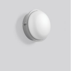 Gaismeklis ALU-SUPERIOR, silver, on/off Ceiling and wall luminaires, D 245 H 120, Plastic (PC) opal