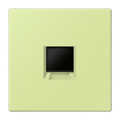 Virsma (ar fiksatoru) modulārai datu rozetei 1-vietīga, UMA-CAT6A, termoplasts lakots, Serie LS, vert jaune clair