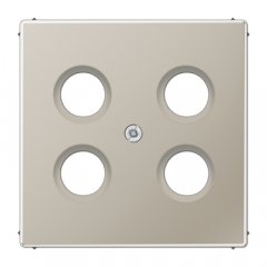 Centrālplate 4-vietīga SAT-TV-kontaktligzda (Hirschmann), Serie LS, krāsa nerūsējošais tērauds