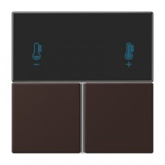 Taustiņs 3-viet, F40 KNX telpas kontrolierim, Serie LS, terre d’ombre brûlée 59