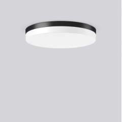 Gaismeklis FLAT SLIM round, 31...48 W, 3350...5000 lm, 830, 840, anthracite, Sensor Ceiling and wall luminaires, D 480 H 75, Opal glass, HF movement sensor