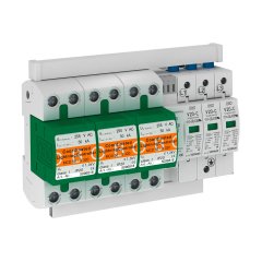 Protection set 3-polīgs ar signalkontaktu 320V PS3-B+C-320+FS