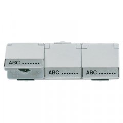 Kontaktligzda SCHUKO, 16 A 250 V ~, marķējams, ar vāciņu, horizontāla montāža, IP 44, WG 600