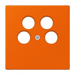 Centrālplate 4-vietīga SAT-TV-kontaktligzda (Ankaro), termoplasts, Serie LS, oranža