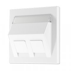 Virsma montāžas adapterim 30° 2-vietīga, marķējams, termoplasts, Serie LS, balts