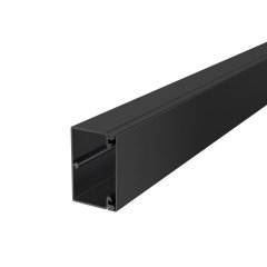 Kabeļu kanāls ar perforēto pamatni 2000x60x40, PVC, melns, 9005