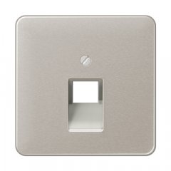 Virsma IAE/UAE-datu rozetei 1 x 8-polig, Aluminium eloxiert, Serie CD, platīna krāsa