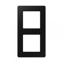 Rāmītis 2-vietīgs, vertikālā un horizontālā montāža, termoplasts krāsots, A FLOW, grafītmelns matēts