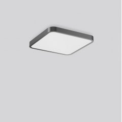 Gaismeklis TRIONA square, 28 W, 3750 lm, 840, anthracite, DALI Ceiling and wall luminaires, L 567 B 567 H 88, Plastic (PMMA) prismatic