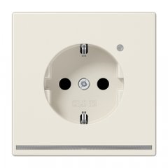 Kontaktligzda SCHUKO, 16 A 250 V ~, ar LED apgaismojumu un bērnu drošību, termoplasts, Serie LS, balts