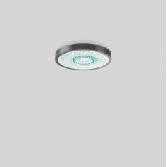 Gaismeklis TRIONA round, 38 W, 2950 lm, 830, anthracite, DALI Ceiling and wall luminaires, D 461 H 88, Pattern grid glass