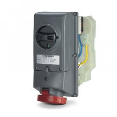 Kontaktligzda ar atdalītāju INTERLOCK.SOCKET 16A 3P+E 6h 380-415V 50Hz 60Hz 130X260MM