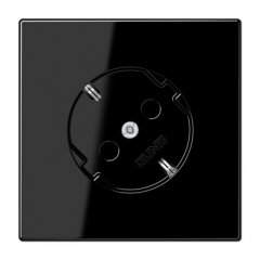 Kontaktligzda SCHUKO 45° leņķī, 16 A 250 V ~, duroplasts, Serie LS, melns