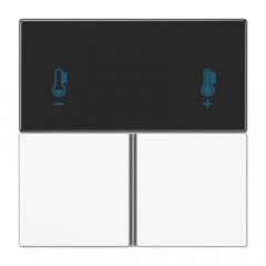 Taustiņs 3-viet, F40 KNX telpas kontrolierim, Serie LS, balts