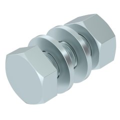 Sešstūra skrūve ar šeibu un uzgriezni M10x30, St, F