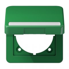 Rozetes vāks ar atsperi, marķējams, termoplasts, Serie CD, zaļš