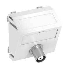 Media Adapteris, video BNC 1x vietīgs, rozete-rozete 45x45mm, PC, dzidri balts, 9010 MTS-BC F RW1