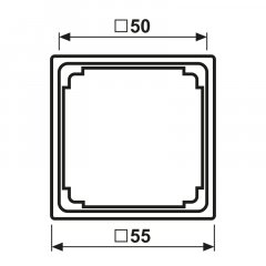 Adapteris  50x50, Serie A, grafītmelns matēts