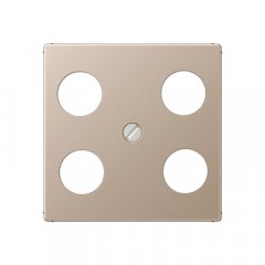 Centrālplate 4-vietīga SAT-TV-kontaktligzda (Hirschmann), termoplasts lakots, Serie A, šampanieša krāsā