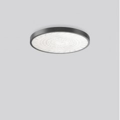 Gaismeklis TRIONA round, 64 W, 6150 lm, 830, anthracite, DALI Ceiling and wall luminaires, D 681 H 88, Pattern grid glass