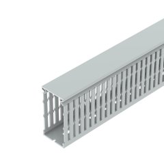 Rievots kabeļu kanāls halogenbrīvs, PC/ABS, gaiši pelēks, 7035 LK4H N 80040