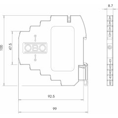 Zibens strāvas novadītājs lielai nominālas voltažai 12V MDP-4 D-12-T-10