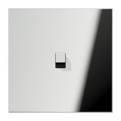 Virsma slēdžiem, kantains, 1-viet, 1 rotācijas slēdzis, Serie LS 1912, glanzchrom