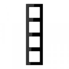 Rāmītis 4-vietīgs, vertikālā un horizontālā montāža, duroplasts, A 500, melns
