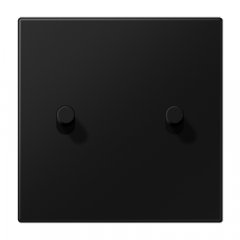 Virsma slēdžiem, 1-viet, 2 cilindrisks rotācijas slēdzis, Serie LS 1912, grafīta melns matēts (lackiertes Aluminium)