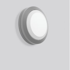 Gaismeklis ROUNDED midi, 10 W, 390 lm, 840, silver, on/off Ceiling and wall luminaires, D 268 H 70, Plastic (PC) opal